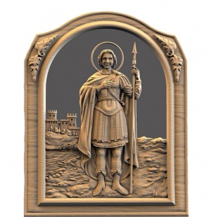 Резная Икона «Святой Георгий»