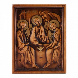 Резная икона "Святая Троица" 2