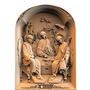 Резная Икона «Святая Троица» 4
